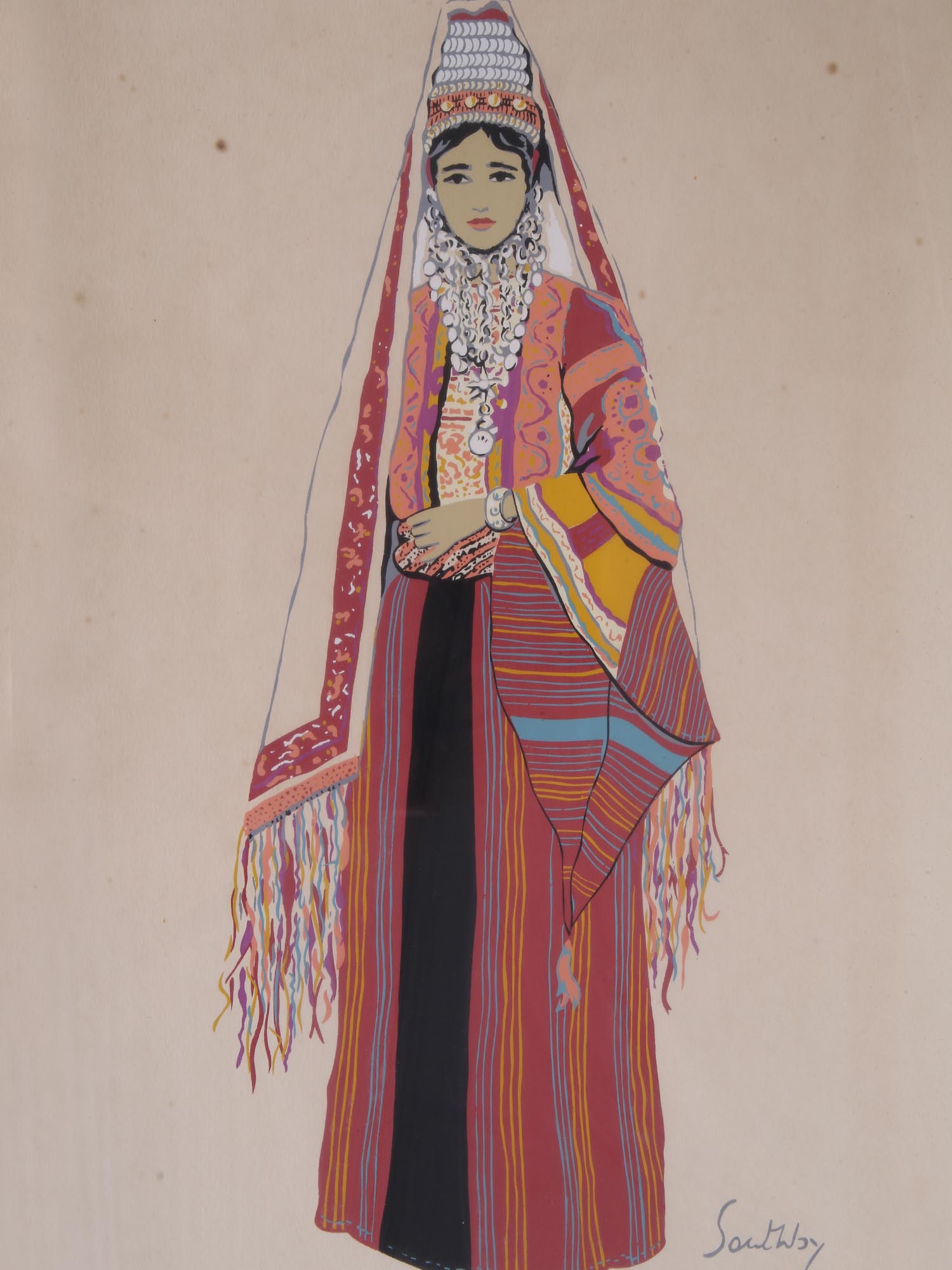 BETHLEHEM JUDEA FASHION COSTUME PRINT BY SOUTHBY PIC-1